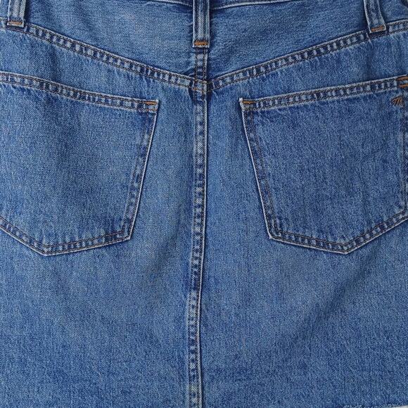 Madewell SZ 26 Rigid Denim A-Line Mini Skirt in Lakeline Wash: Eco Edition - Picture 5 of 7